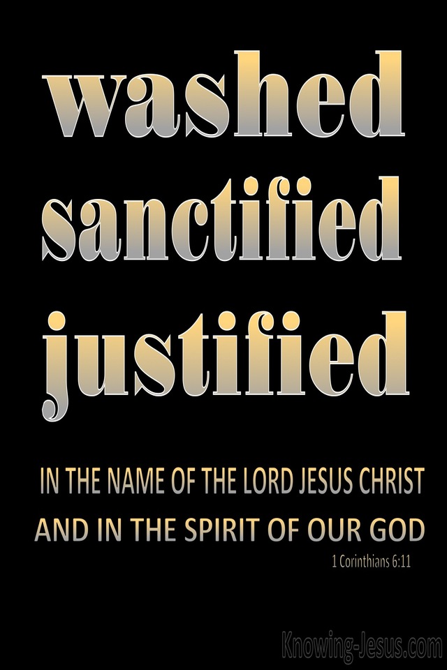 1 Corinthians 6:11 You Were Washed, Sanctified, Justified (black)